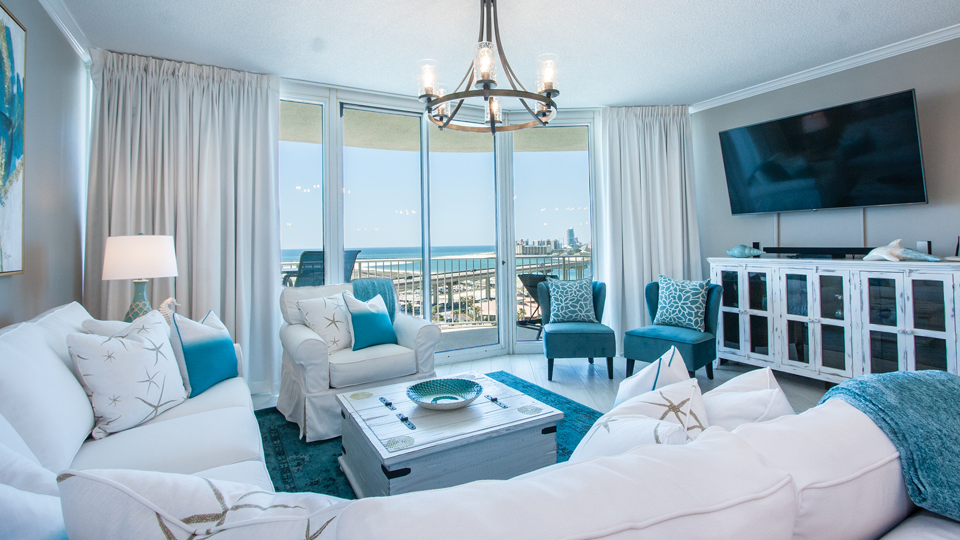 beach condo living room